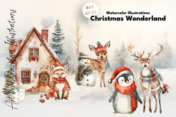 Download Winter Wonderland Christmas Animals - Premium Resources