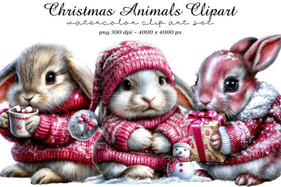Download Christmas Animals Clipart - Premium Bundle
