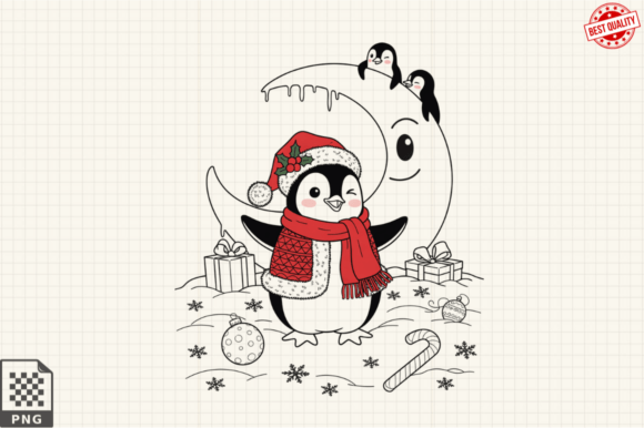 Download Dressed for Christmas Baby Penguin PNG - Baby penguin png Collection
