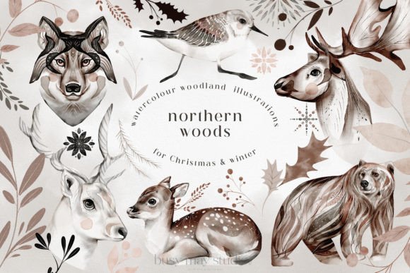 Download Winter Christmas Animals Birds Leaves - Premium Resources