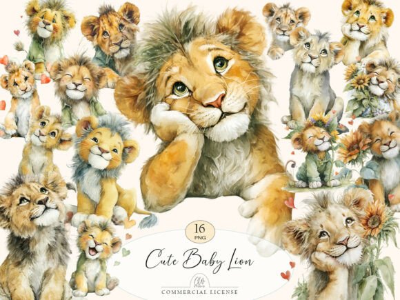 Download Cute Baby Lion Clipart - Lion clipart Collection